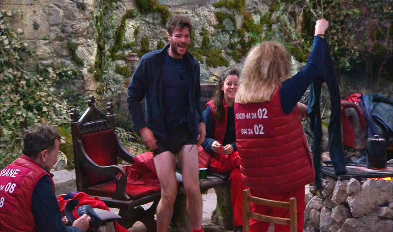 I’m A Celebrity’s Jordan North thrills his camp mates as strips off to his pants