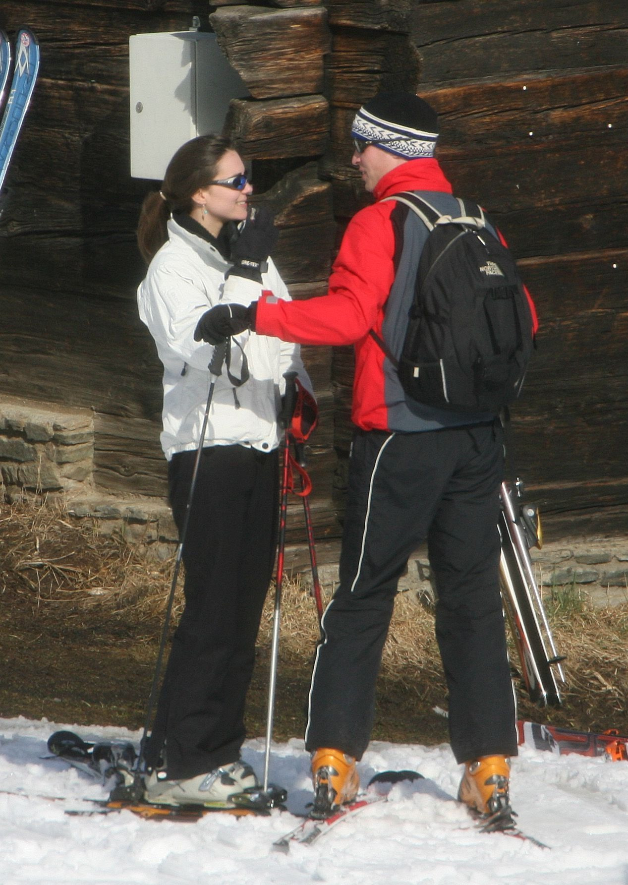 Pictured on a skiing trip together