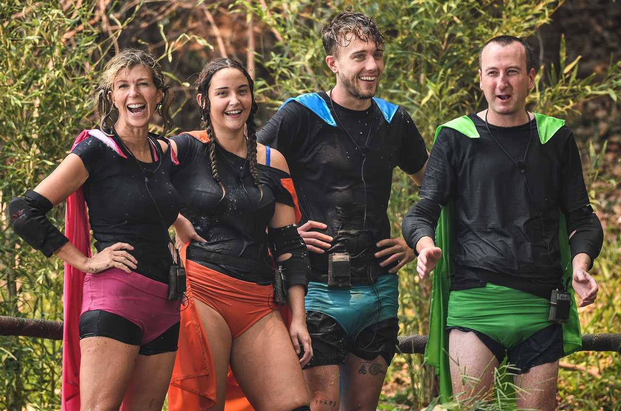 Last year's contestants after taking on the Celebrity Cyclone with Jacqueline Jossa, Kate Garraway, Roman Kemp and Andrew Whyment