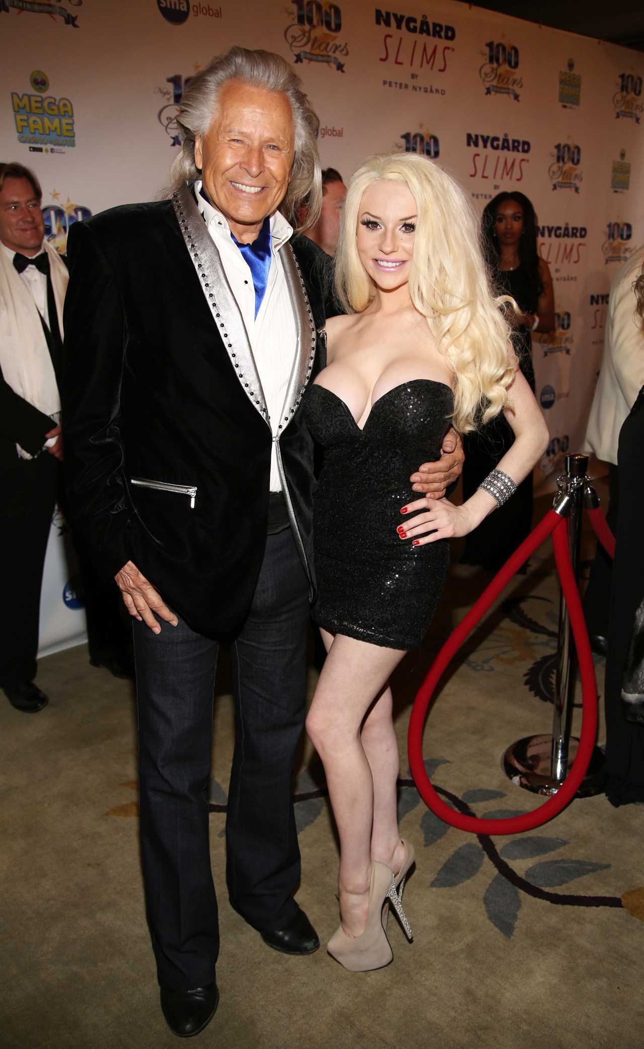 Nygard, left, and Courtney Stodden arrive at the 24th Night of 100 Stars Oscars Viewing Gala at The Beverly Hills Hotel on Sunday, March 2, 2014 