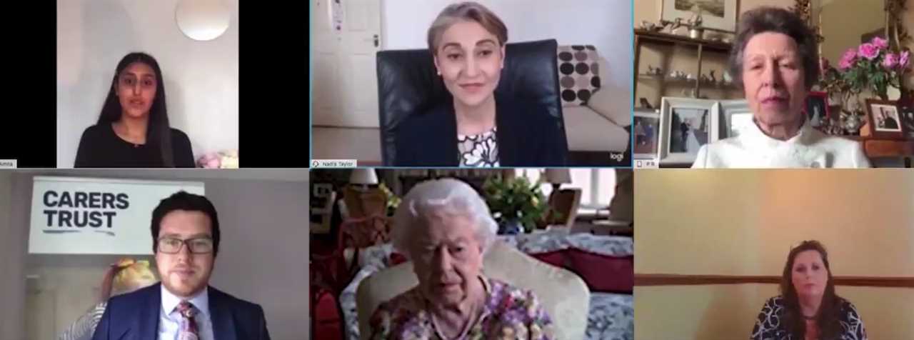 The Queen said she was 'impressed' by the carers she spoke to