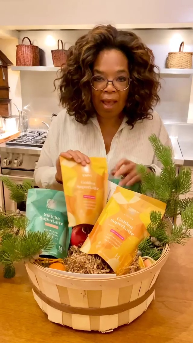 TV host Oprah Winfrey has excited royal fans by hinting that she received a luxury gift hamper from a neighbour called 'M' 