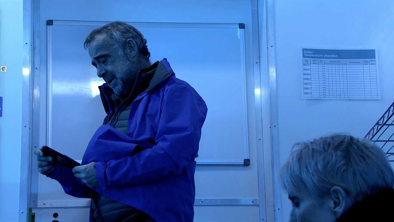 Kevin tries to save Debbie when Ray locks her in the walk-in freezer