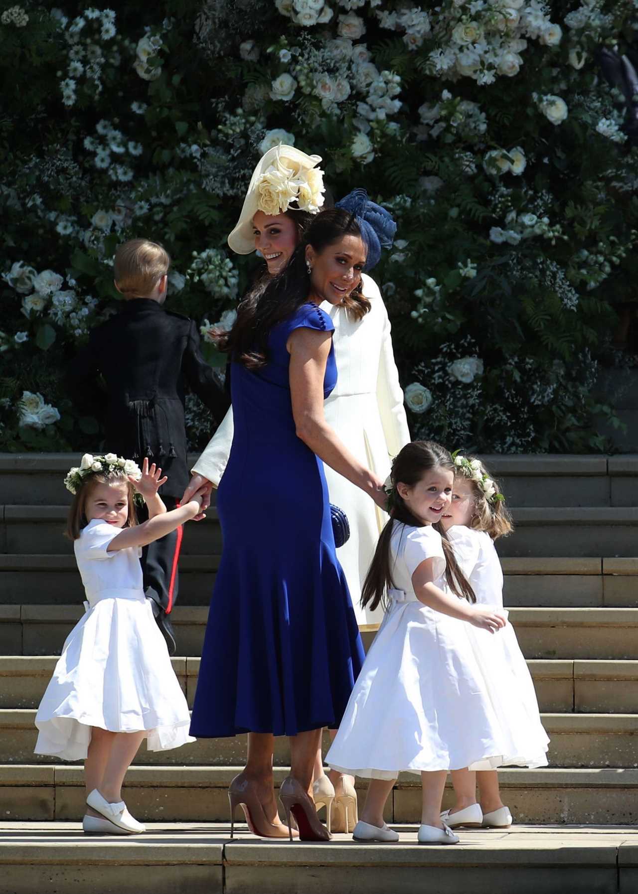 The flower girls are seen at Meghan and Harry's wedding