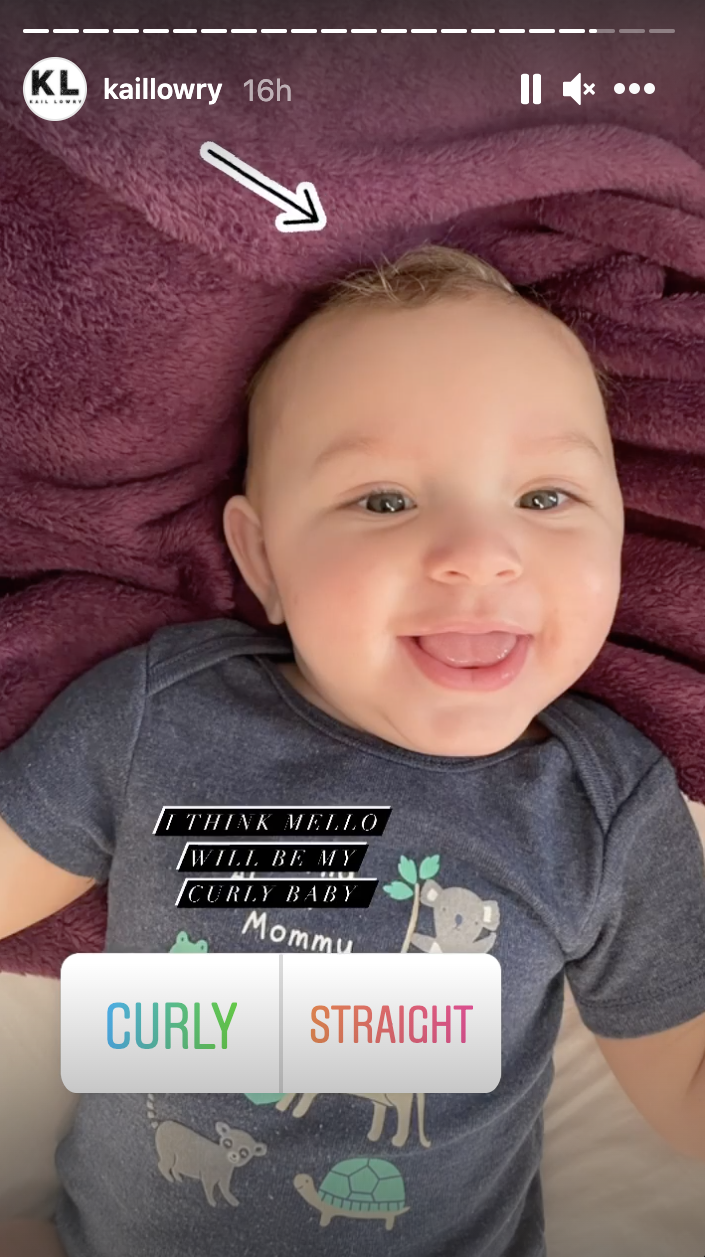 Kailyn Lowry spotted a few curls in her son's hair