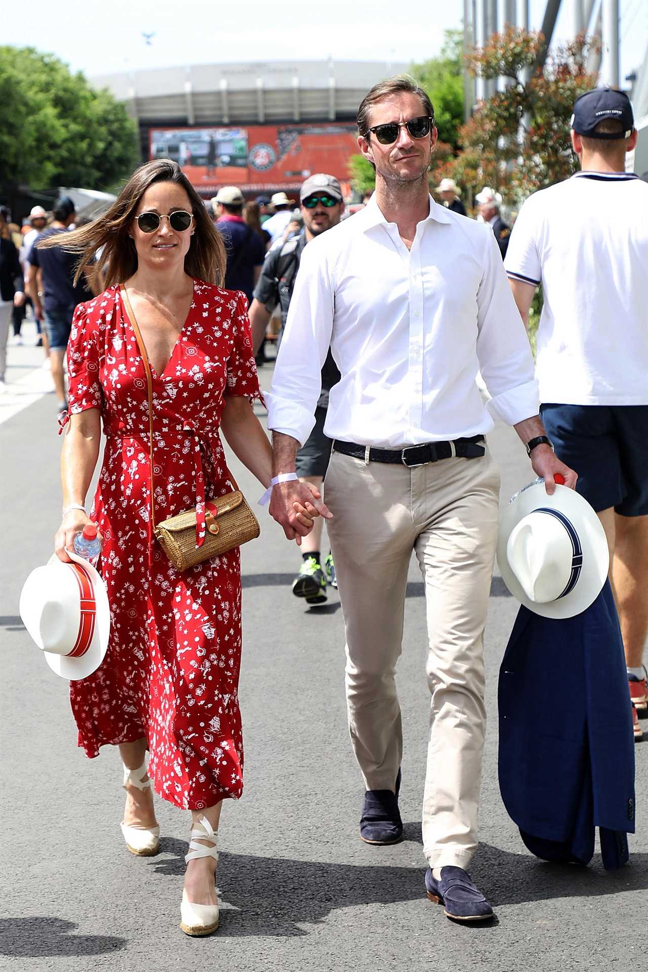 Pippa showed off her growing baby bump during her first pregnancy at the 2018 French Open