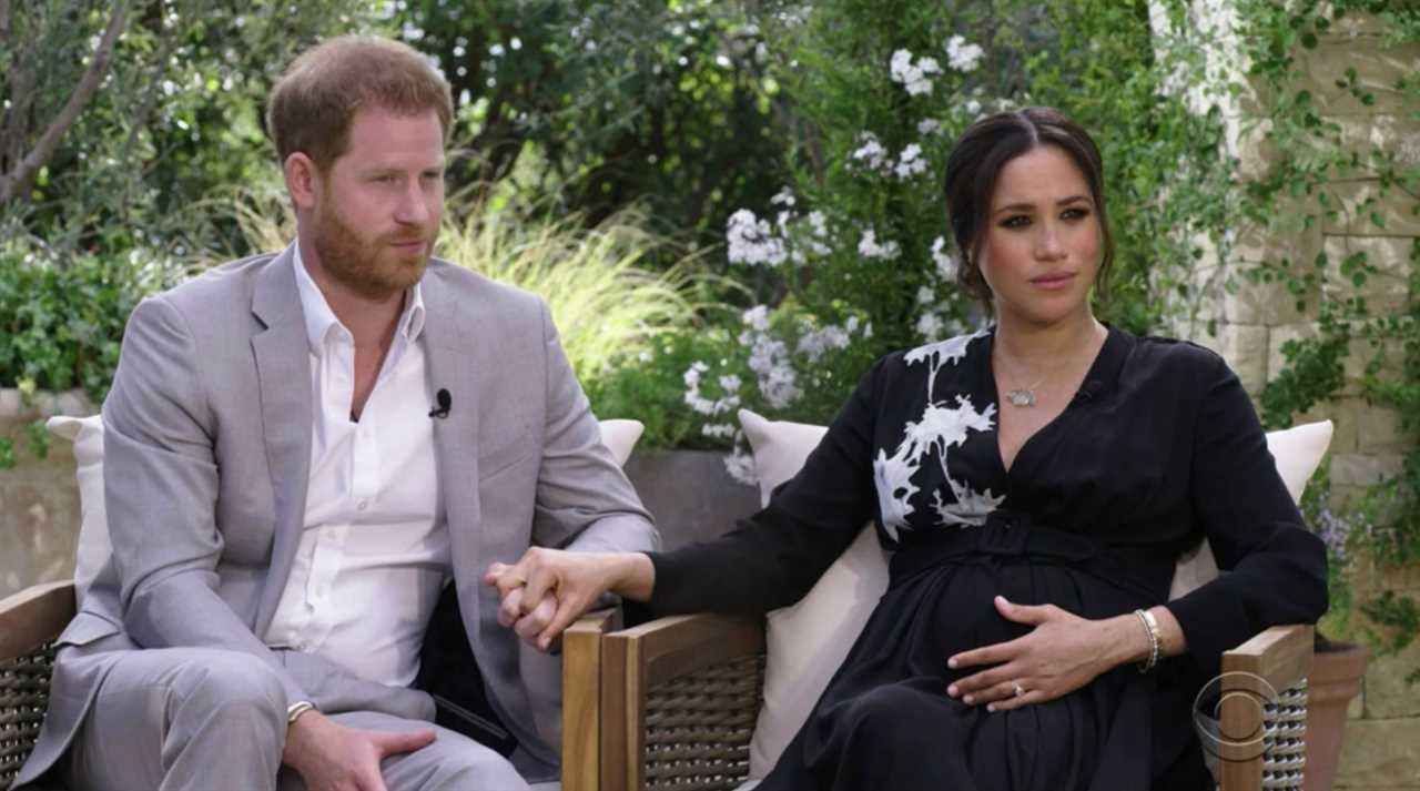 Harry and Meghan revealed to Oprah they had married 'in our back yard' on the Wednesday before the ceremony