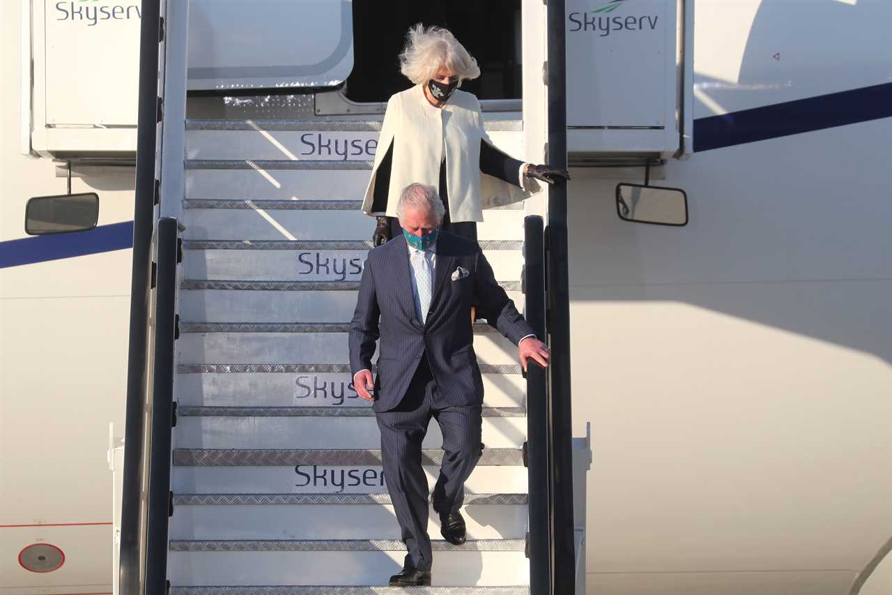 Charles and Camilla disembarked the plane ahead of their two day official visit