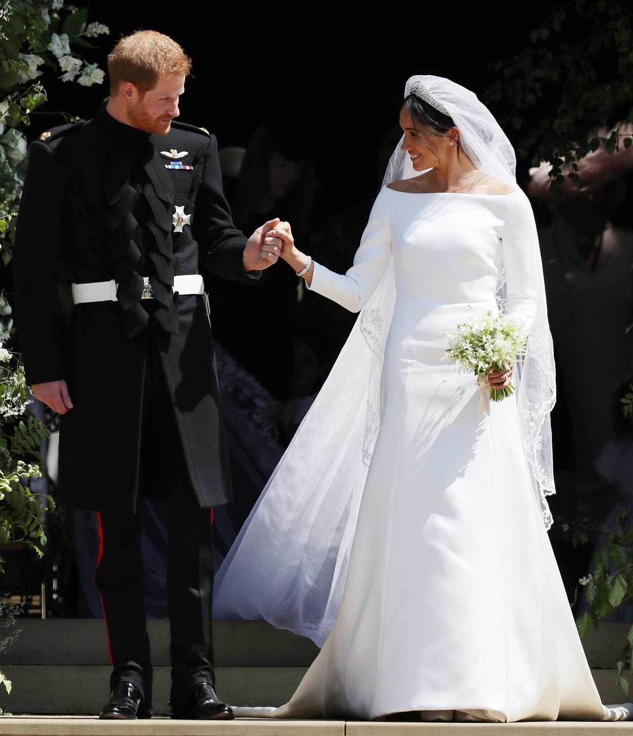 Meghan put her family drama behind her for the romantic ceremony as she married her prince