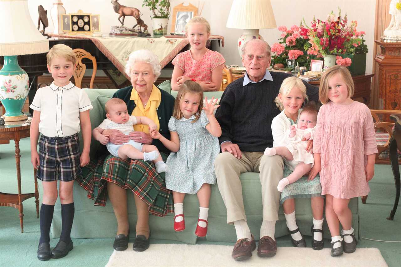 The Royal Family has released a photo of the Queen and Prince Philip surrounded by their great-grandkids