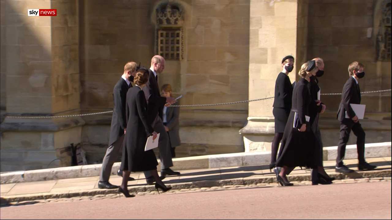 The three royals all left the ceremony together