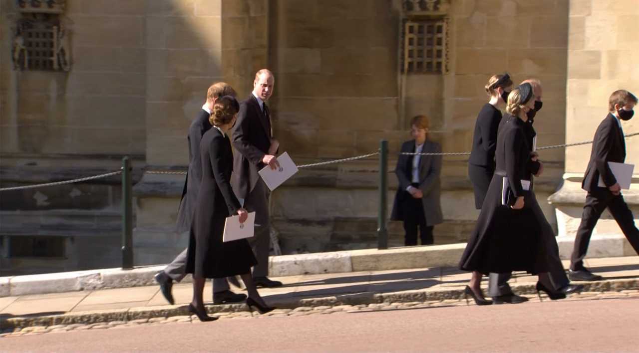 The brothers spoke after their grandfather's funeral on Saturday