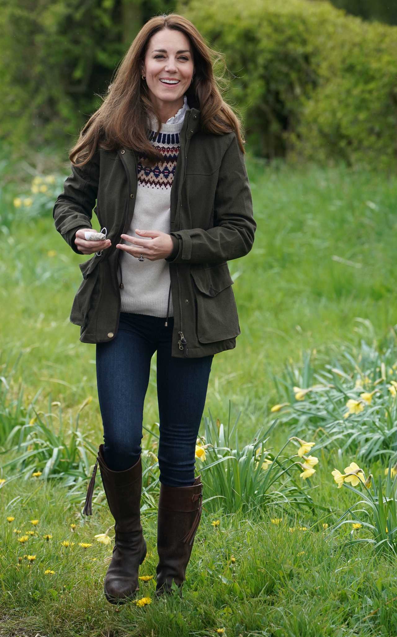 Kate Middleton nailed the countryside chic look today in her favourite Penelope Chilvers boots