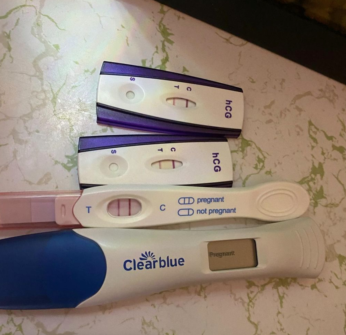 Pumpkin announced the news on Instagram with a series of positive pregnancy tests