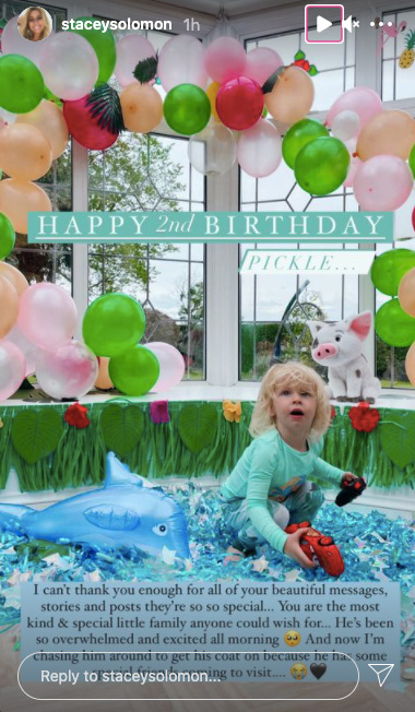 Stacey Solomon's son Rex turned two today - and she threw the most amazing birthday party