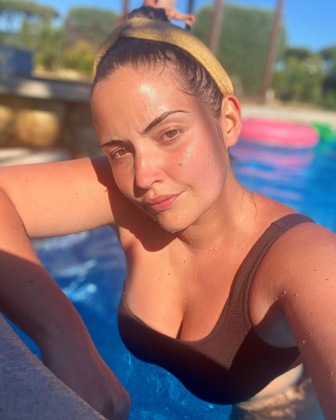 Jacqueline was on holiday with her kids and husband Dan