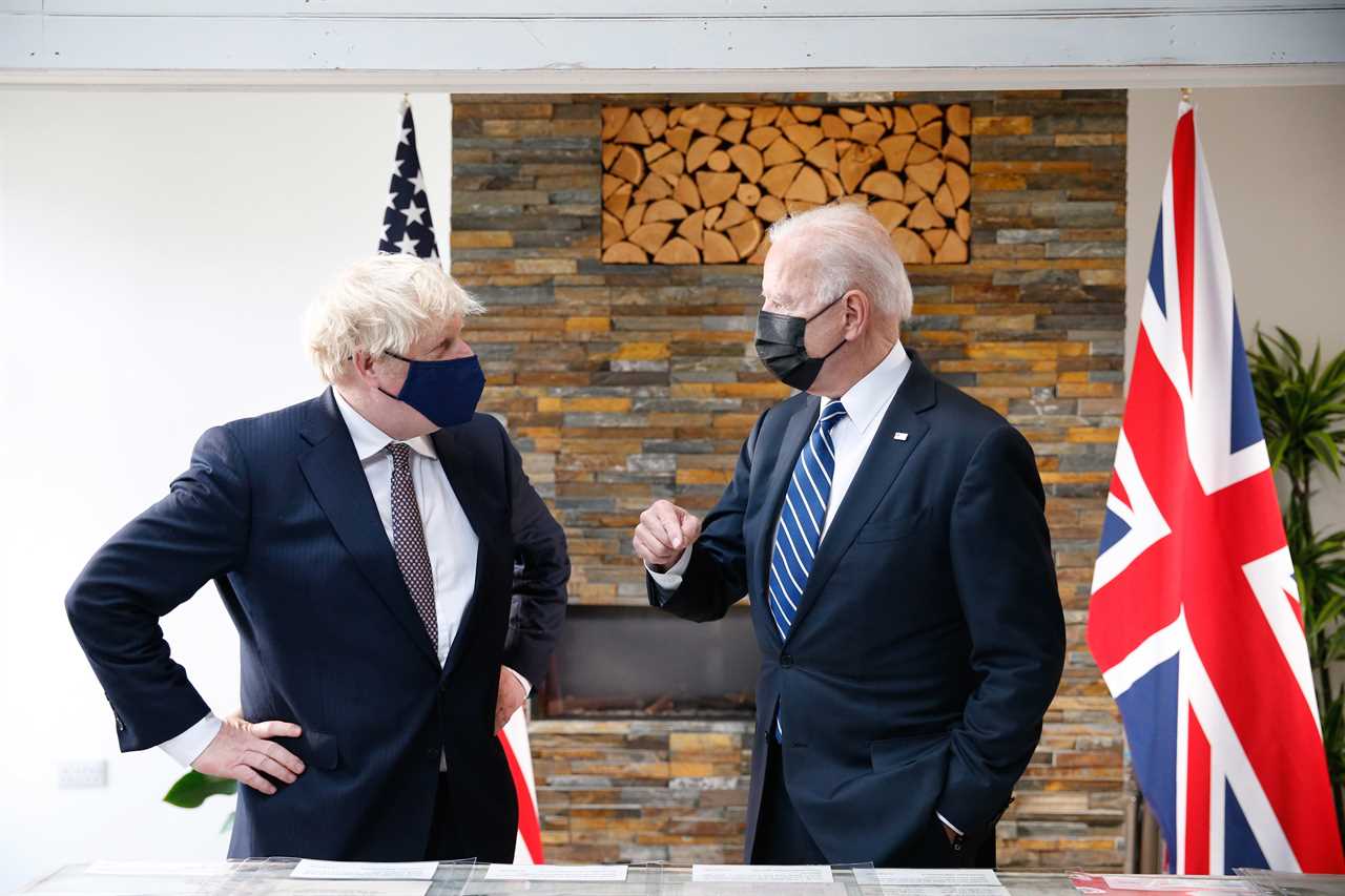 Boris and Biden held one-on-one chats tonight at the G7