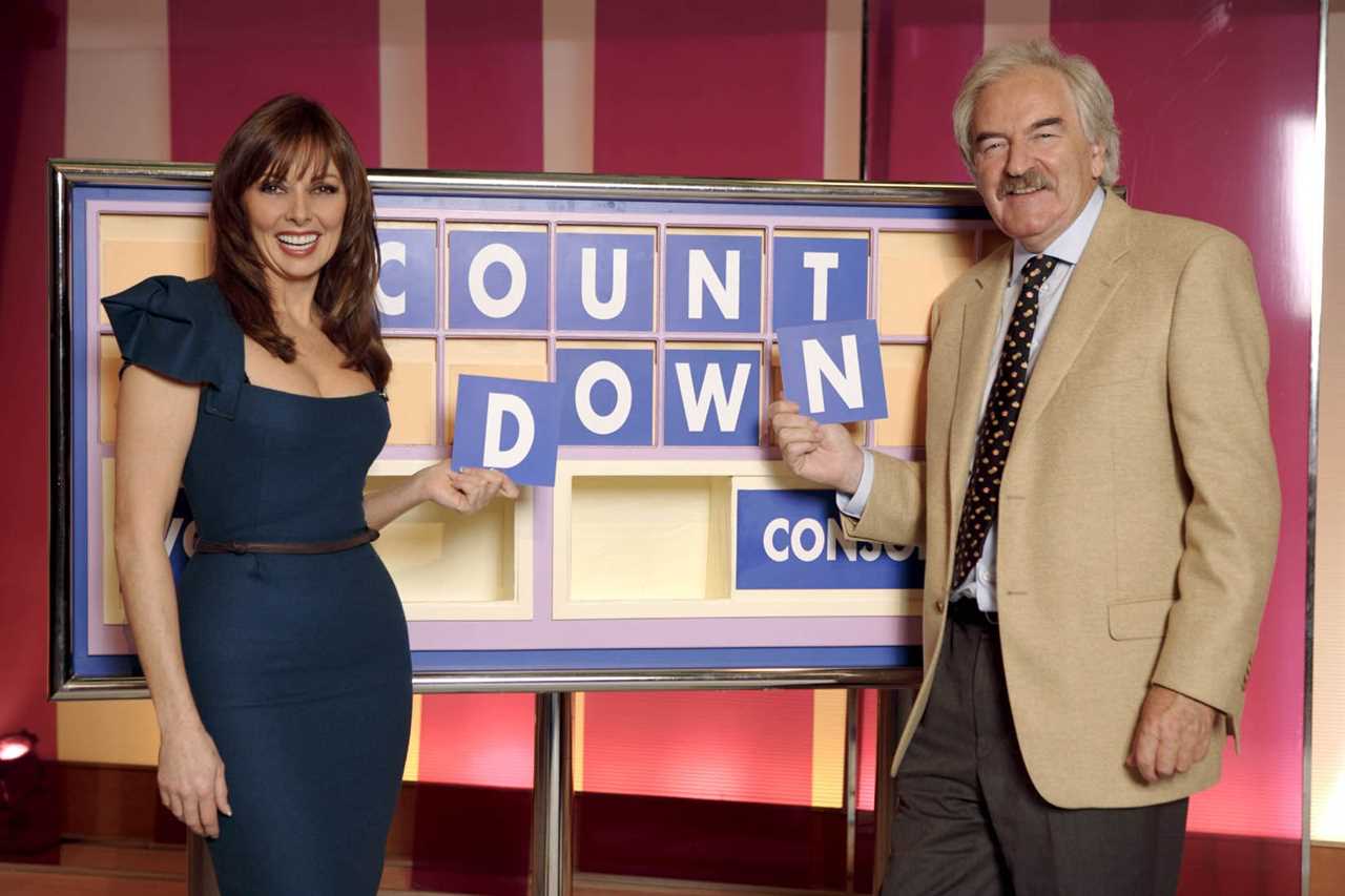 I'm A Celebrity - Carol Vorderman with Des Lynam on the set of Countdown