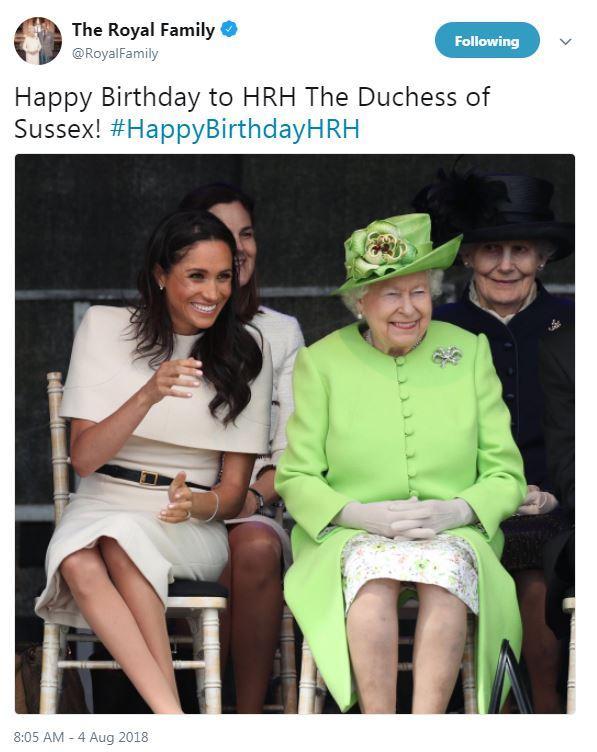 The birthday greetings from the Queen's Instagam account
