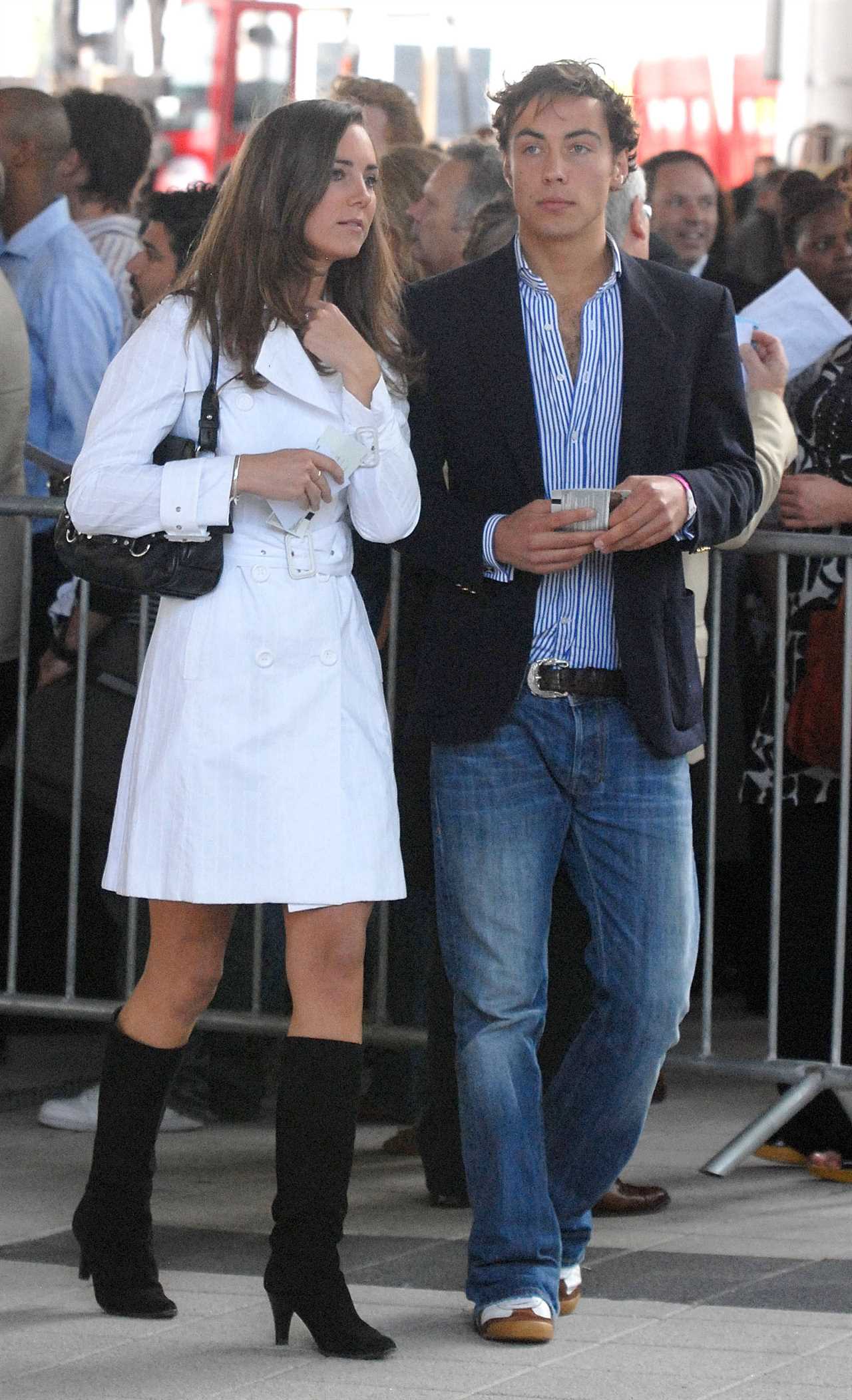 Kate and her younger brother, James attending The Concert For Diana