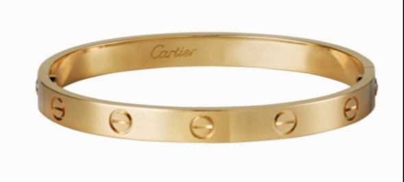 Meghan also wore a Cartier Love bracelet for the shoot