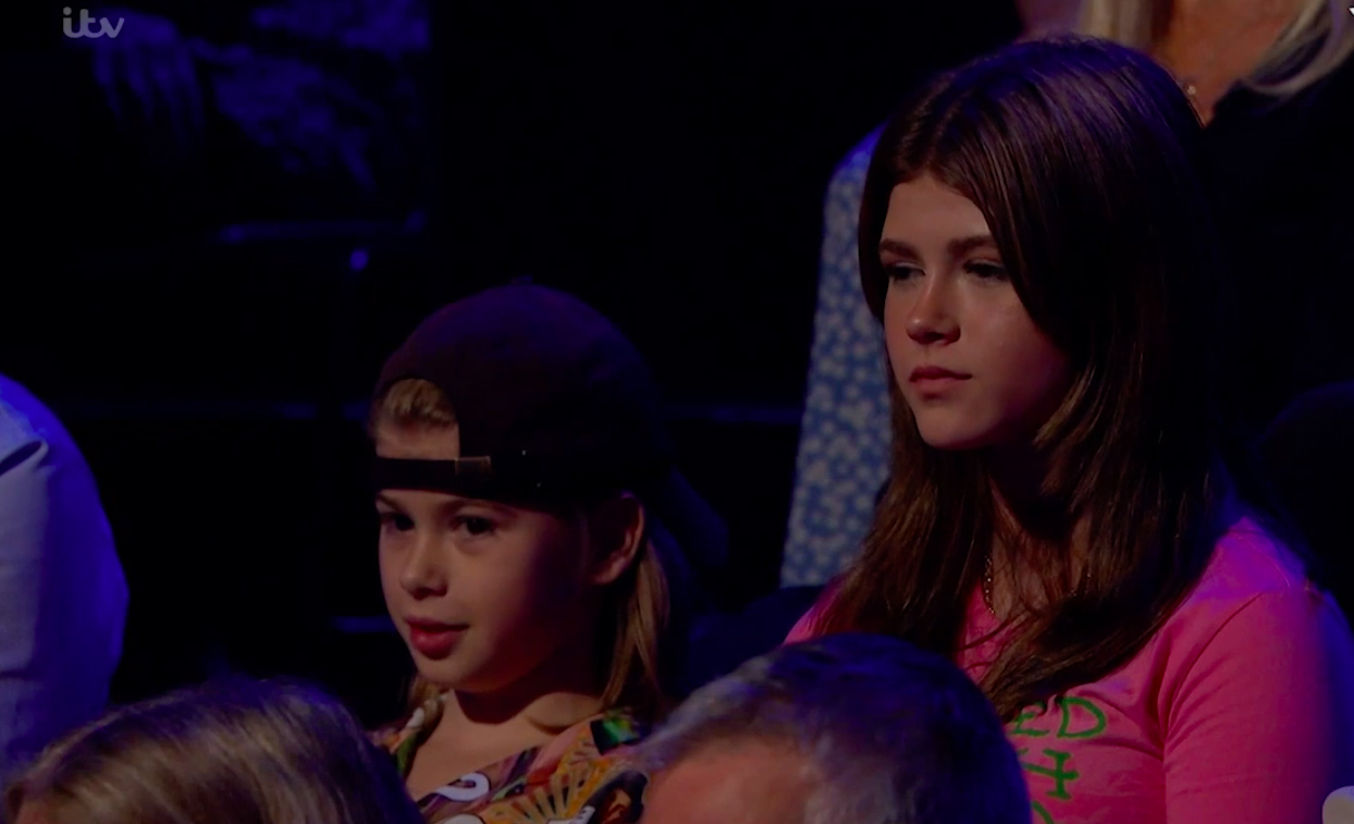 Darcey and Billy were in the audience as their mum chatted to Piers Morgan 