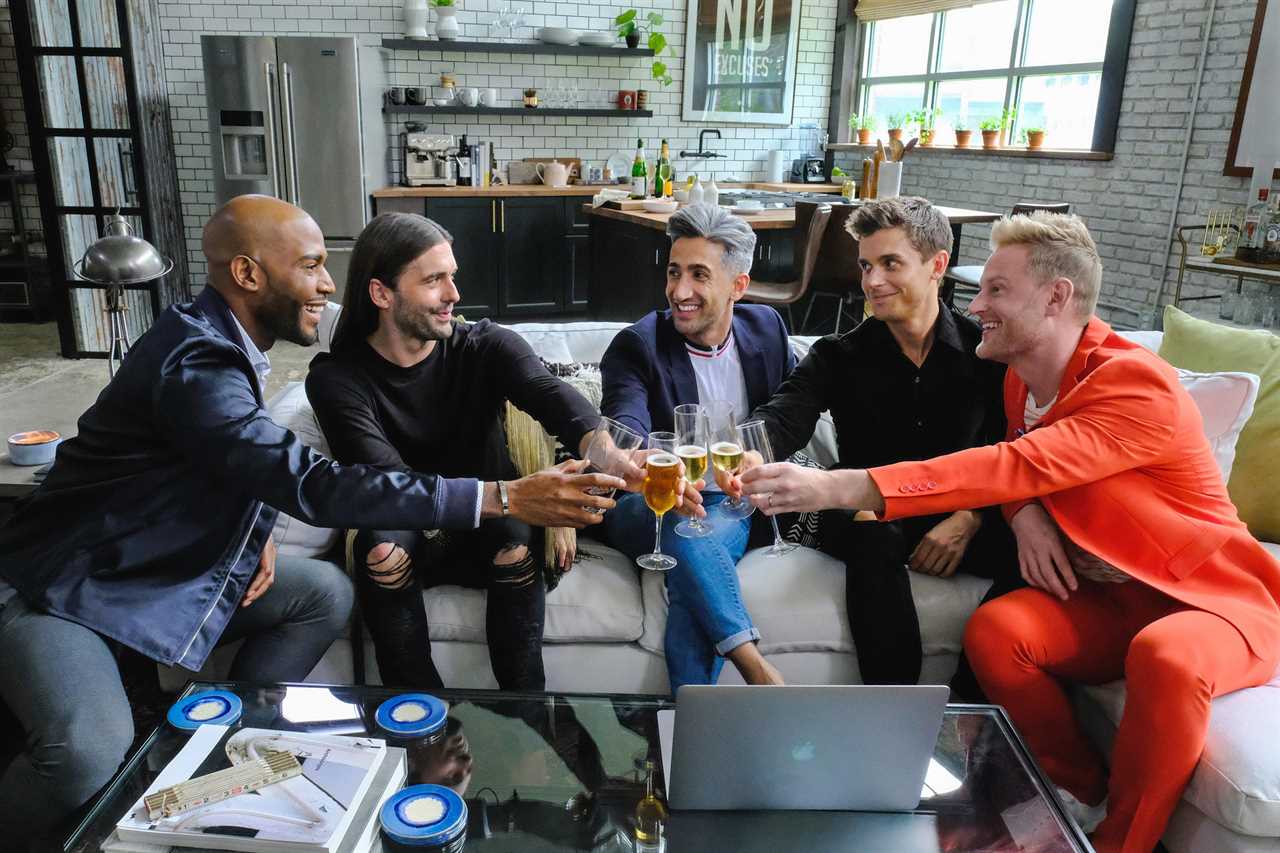 (L-R) Karamo, Jonathan, Tan, Bobby and Antoni on Queer Eye 