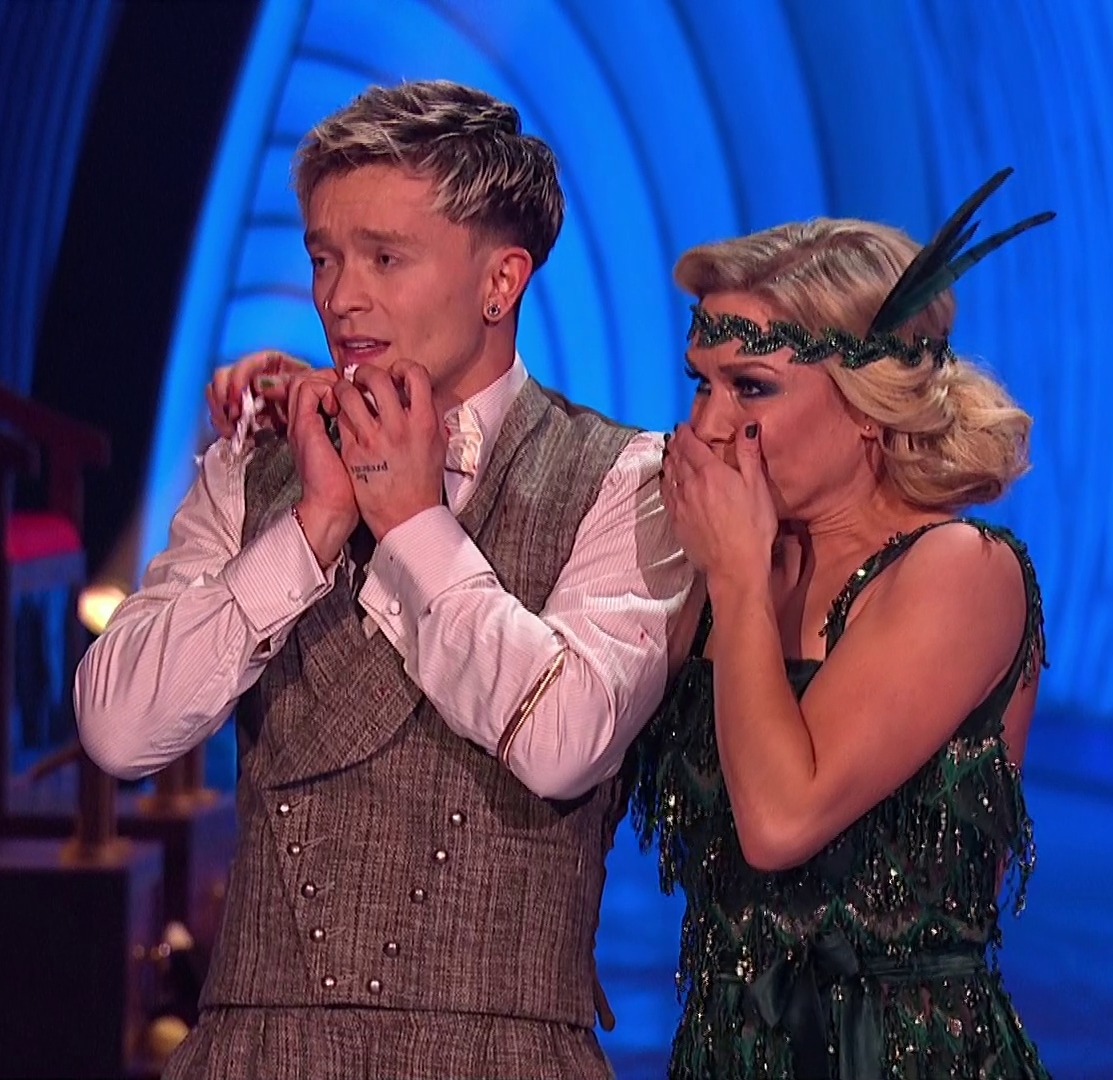 Dancing On Ice's Connor Ball had to clamp a tissue to his bleeding face