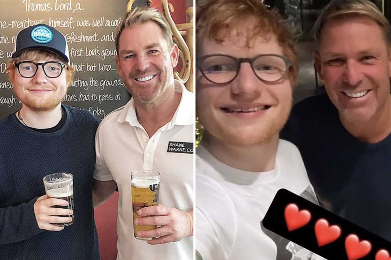 Ed Sheeran fights back tears as he pays tribute to late friend Shane Warne saying ‘he was such a lovely person’