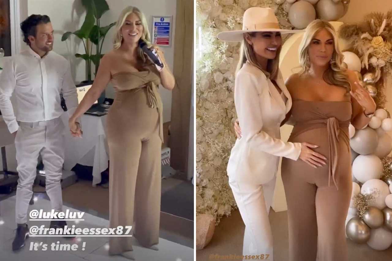 Frankie Essex breaks down in tears at her baby shower after finding out unborn twins’ gender