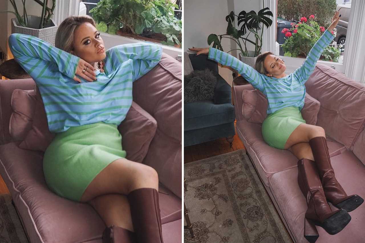 Emily Atack looks stunning as she shows off her incredible legs joking she’s ‘in prison’