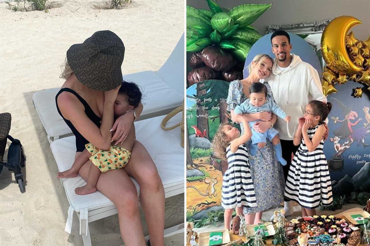 Coronation Street’s Helen Flanagan shows off amazing body in skimpy bikini on beach with Scott Sinclair and son Charlie