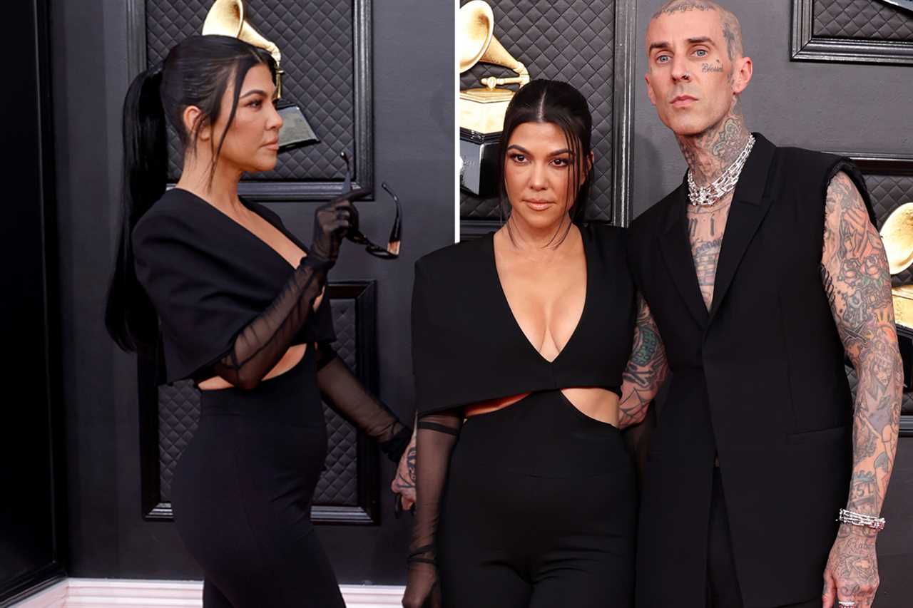 Kourtney Kardashian’s fans mock Scott Disick for partying in Vegas the same day she attends Grammys with Travis Barker