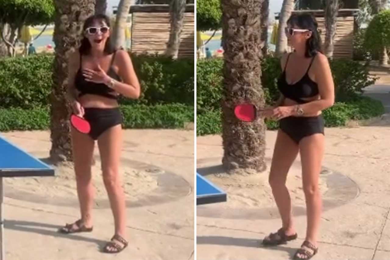EastEnders legend Martine McCutcheon hugs rarely-seen son, 7, as actress looks slimmer than ever in bikini on holiday