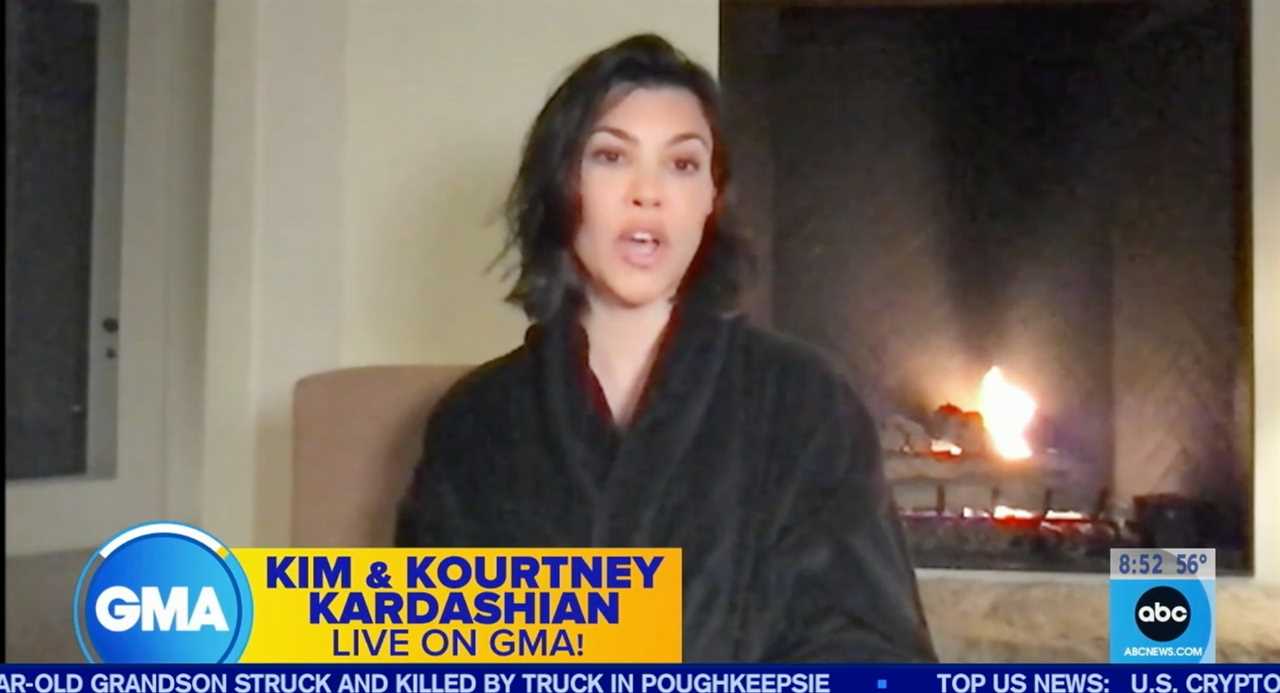 Kourtney Kardashian was slammed for wearing a robe during a live interview with Good Morning America