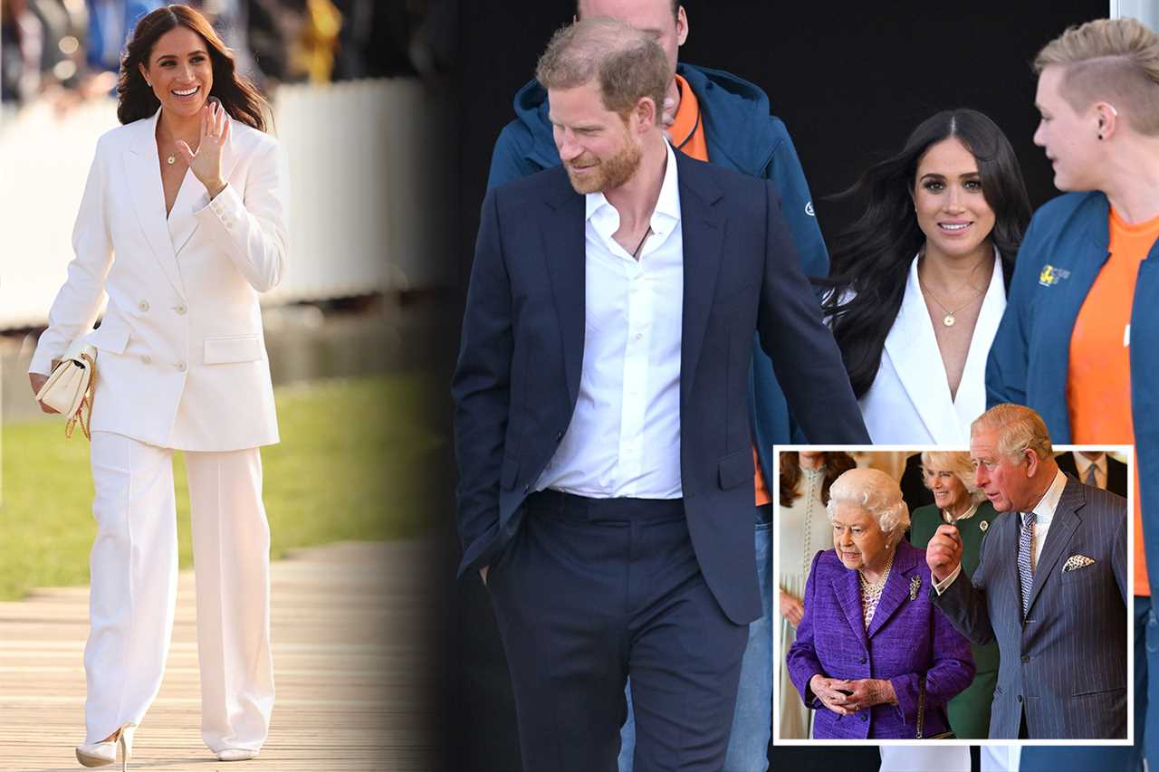 Prince Harry and Meghan Markle greet athletes on first day of Invictus Games after secret meeting with the Queen