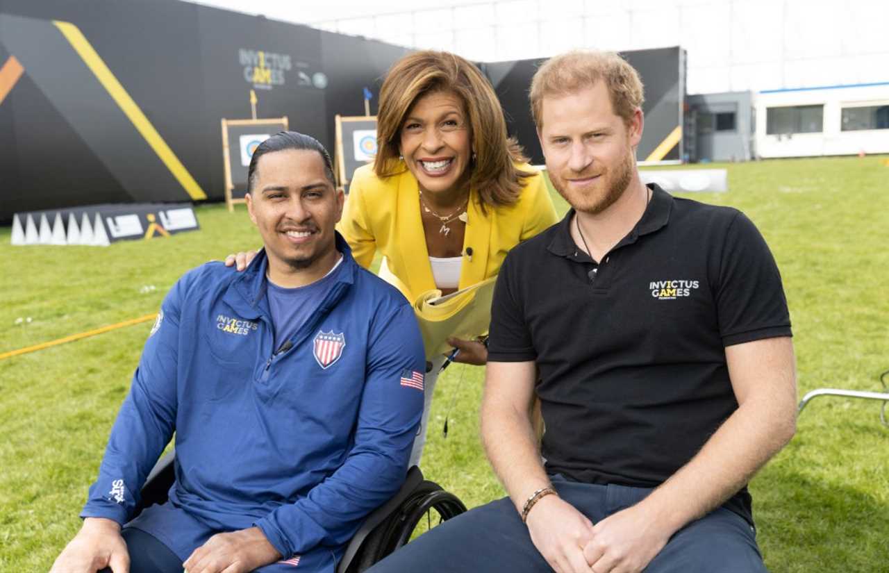 The Duke of Sussex will sit down with US news anchor Hoda Kotb (centre) in The Hague, where the Invictus Games are being held