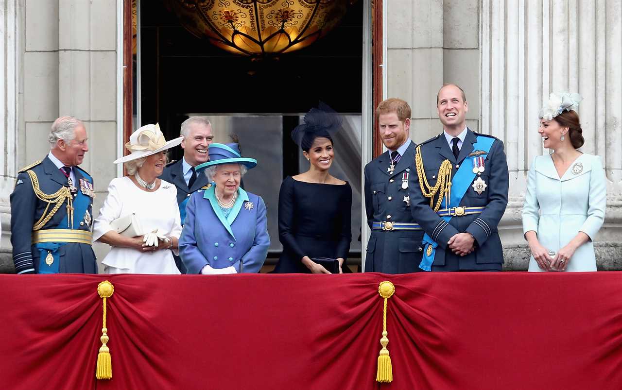 Harry, Meghan and Andrew won't join the Queen and other royals on the Buckingham Palace balcony for Trooping the Colour next month