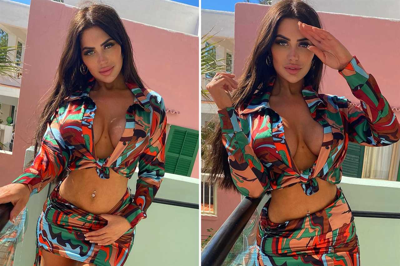 Geordie Shore’s Chloe Ferry stuns as she strips down to tiny purple bikini and shows off new bum tattoo