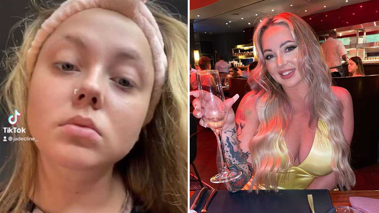 Teen Mom Jade Cline shows off curves in a low-cut swimsuit after ‘painful’ plastic surgery makeover