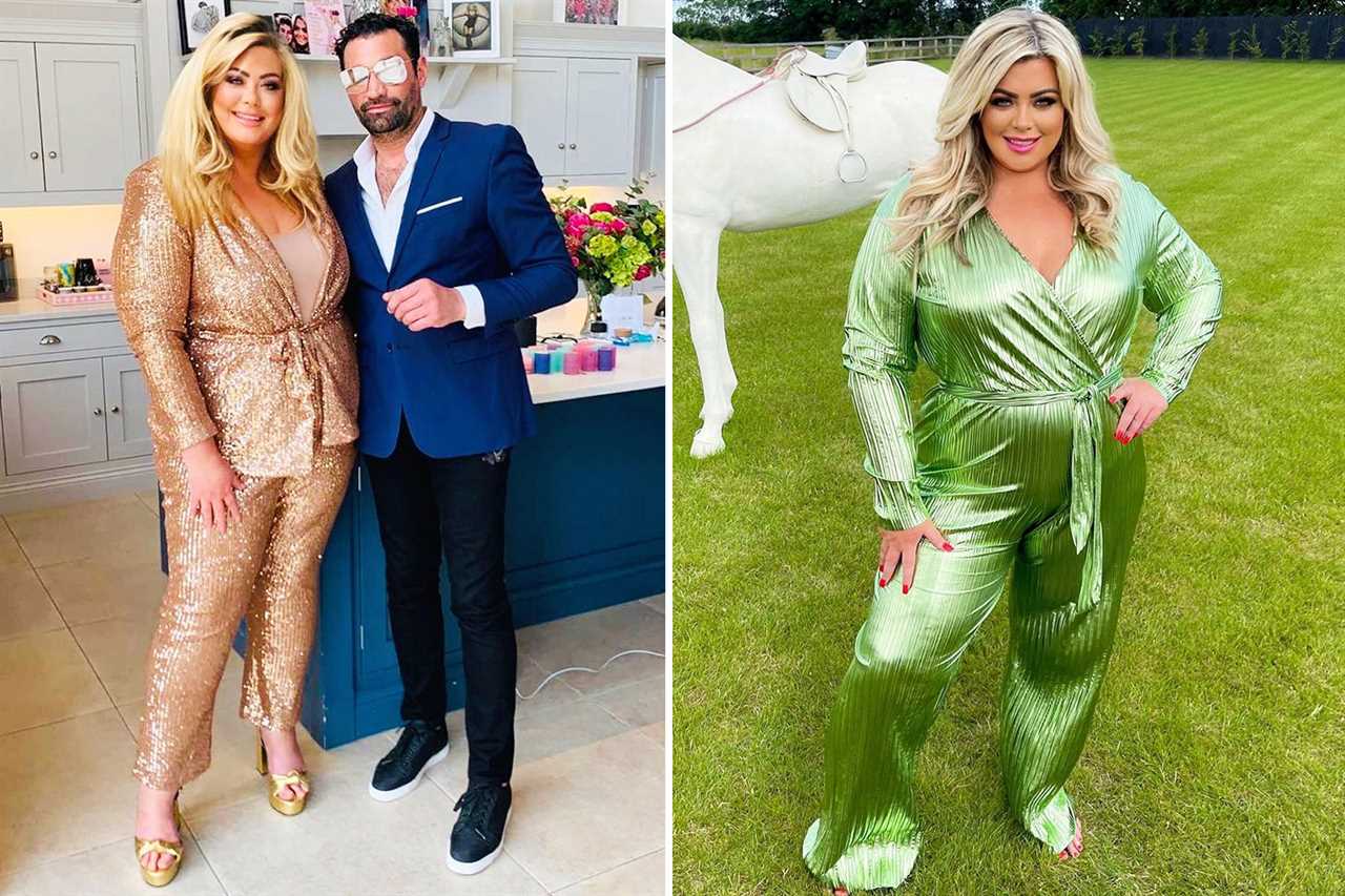 Gemma Collins shows off slimmer than ever figure in white swimsuit as fiancé Rami tells her ‘I love you’