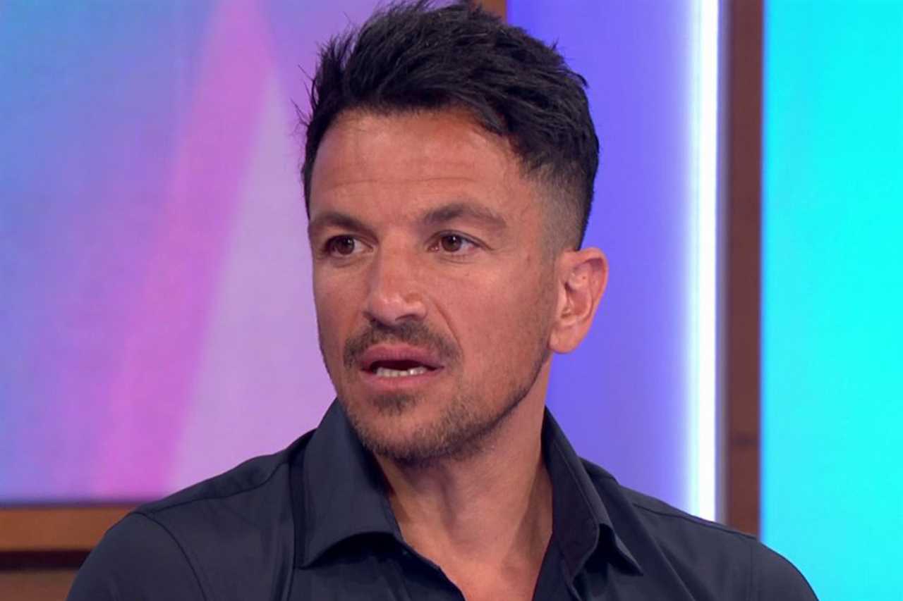 Peter Andre is seen for the first time after being forced to pull out of Grease due to mystery illness