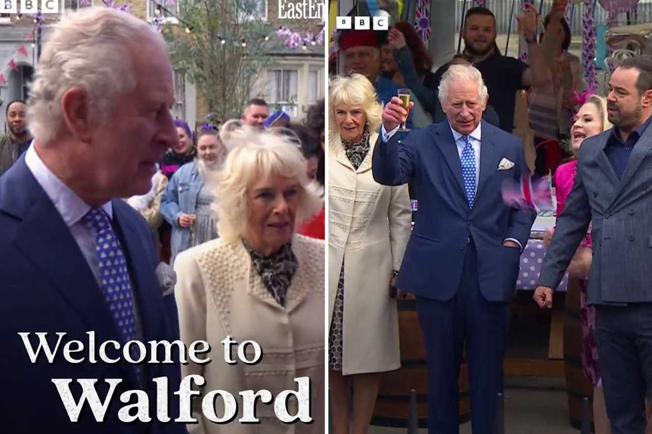 When are Prince Charles and Camilla on EastEnders?