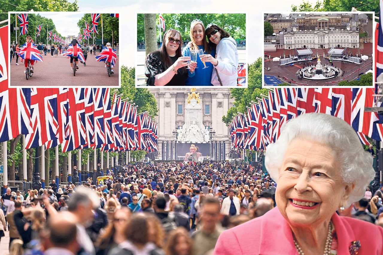 Queen’s Platinum Party at The Palace DRAMA as protesters are arrested on The Mall moments before show kicked off