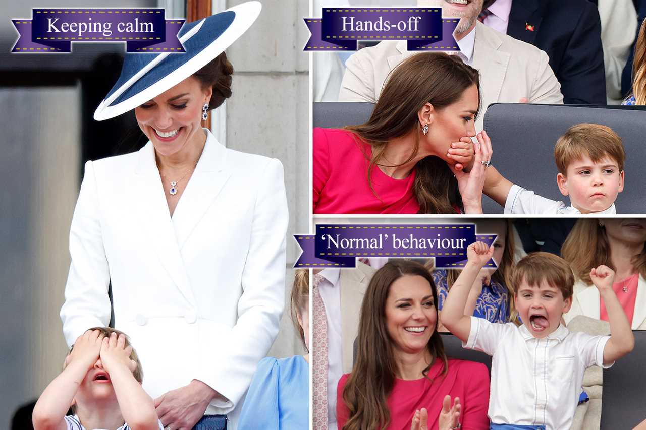 Royal fans spot sweet moment Kate Middleton captured blowing a kiss to her playful son Prince Louis