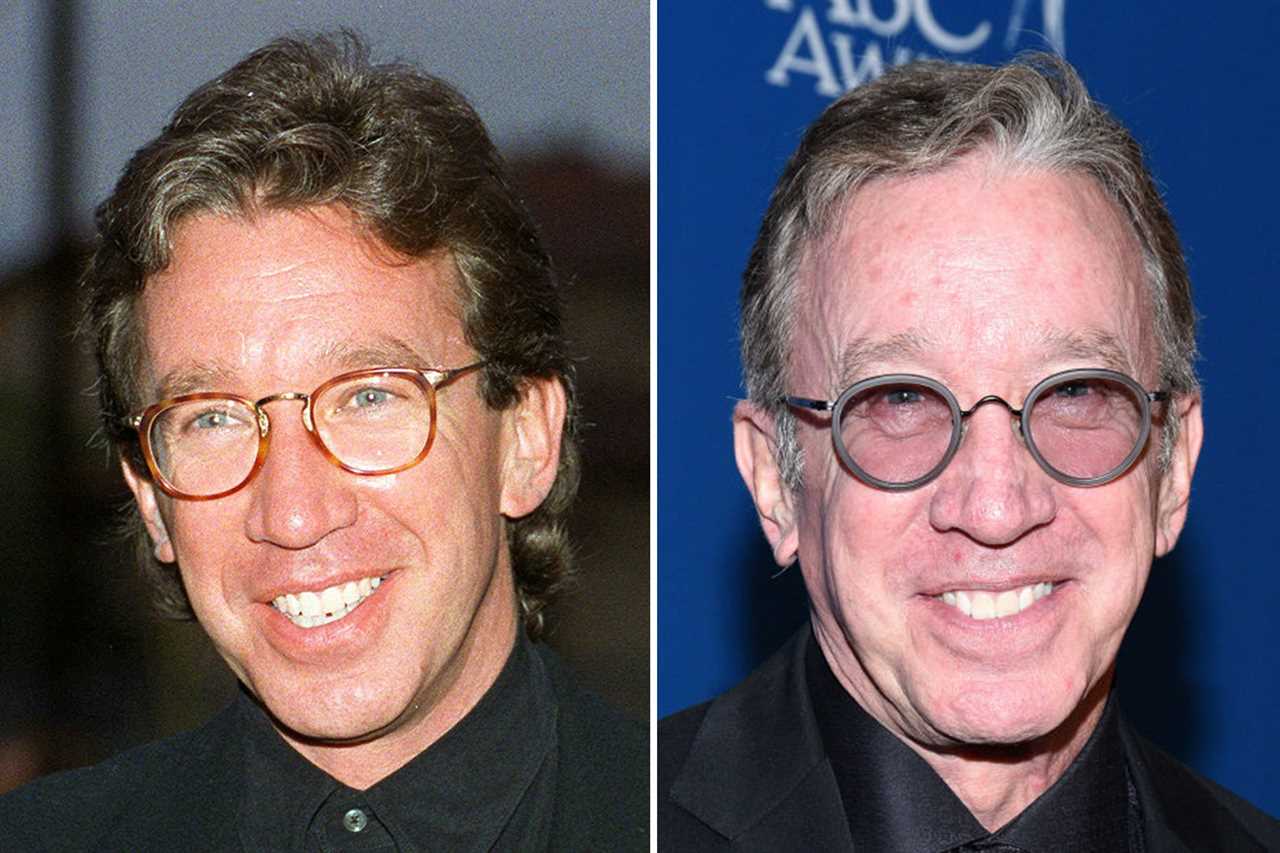 Tim Allen (in 1998 on left, in 2020 on right) is not playing Buzz Lightyear in the new film.