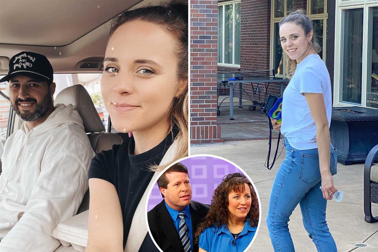 Jinger Duggar wears short dress and heels with husband Jeremy Vuolo as star breaks family’s strict dress code AGAIN