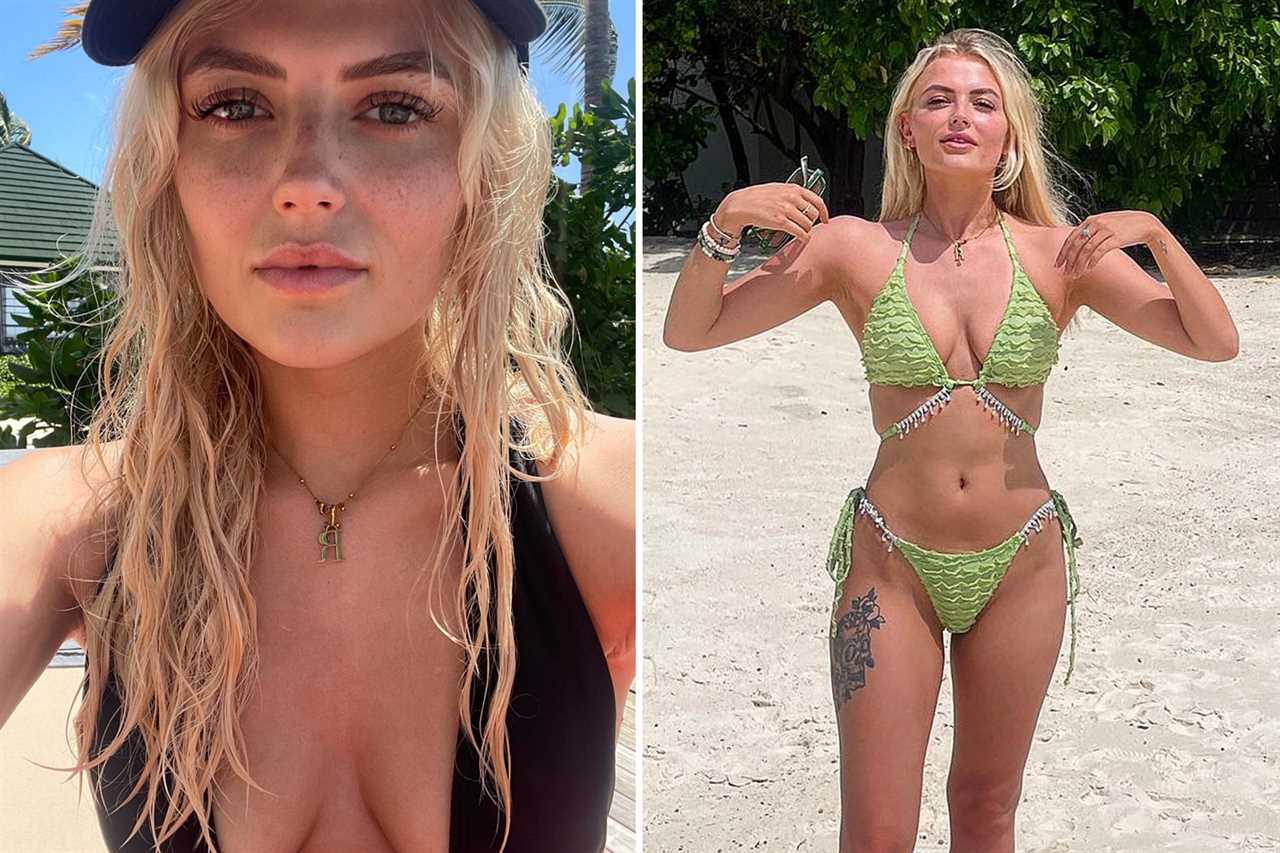 Lucy Fallon wows in daring swimsuit as she cuddles up to boyfriend Ryan on another holiday