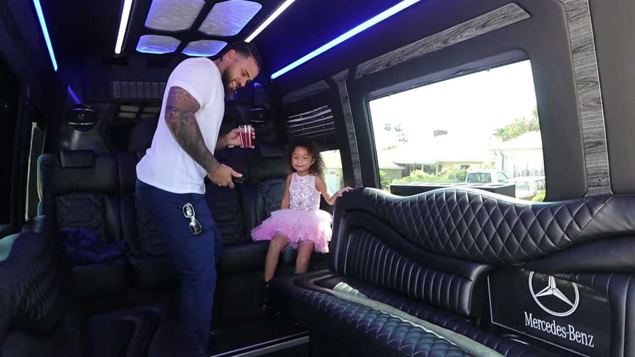 Inside of Floyd’s Mercedes-Benz Sprinter rental