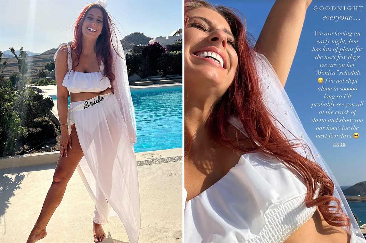 Stacey Solomon poses by the sunset in £70 Asos dress as she gets emotional over ‘magic’ hen night